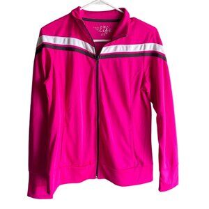 Made for Life Women's Activewear Jacket Full Zip Hot Pink Size Medium